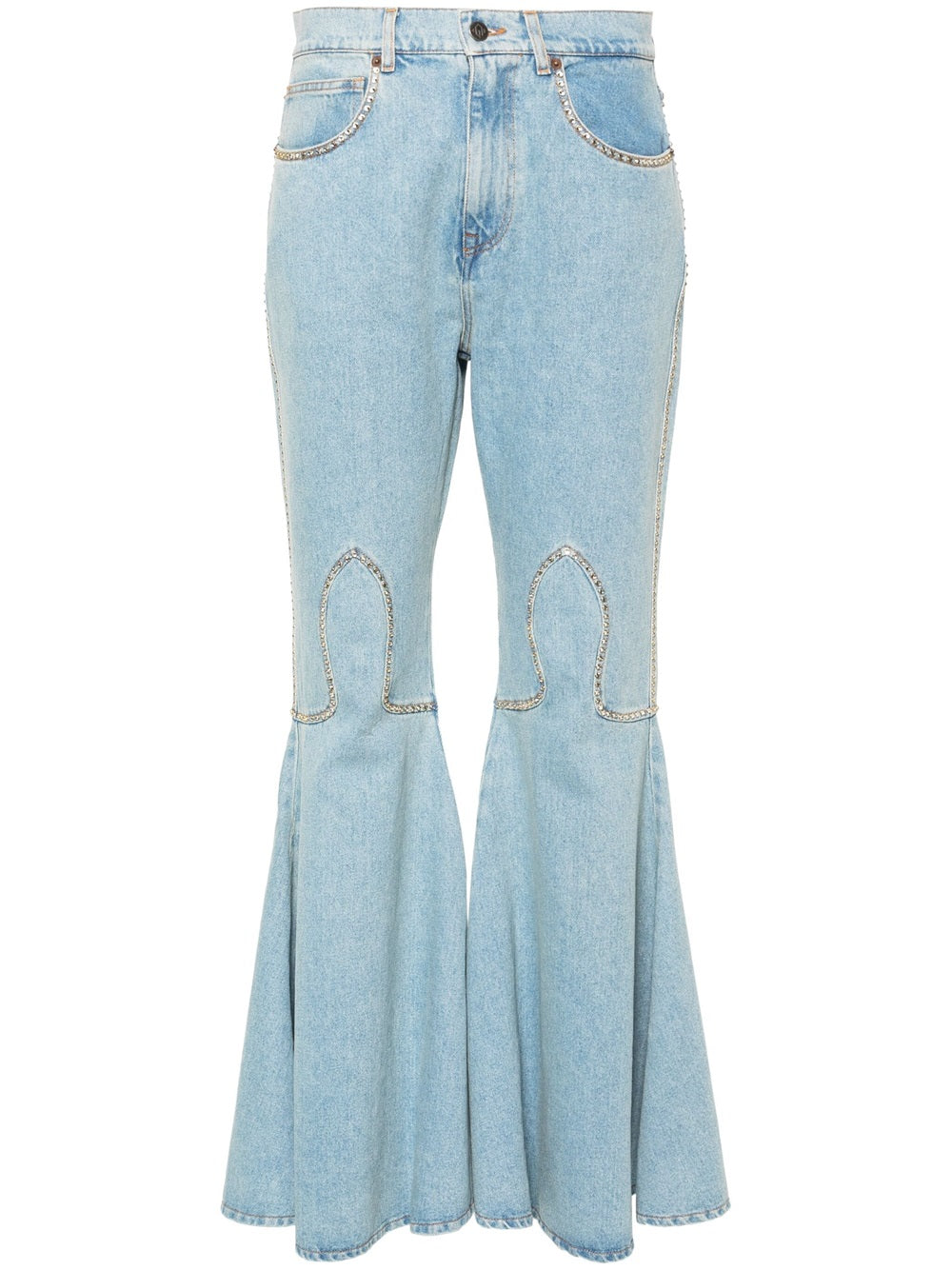 Flared jeans with decoration