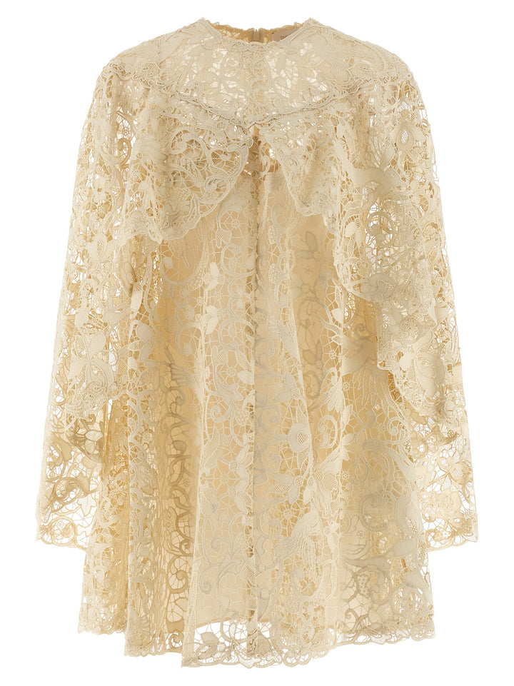 Zimmermann Memento Bird Lace Mini Dresses - Beige | 03b5c7b5d29db016929c801fc5a0b5931ca75daf