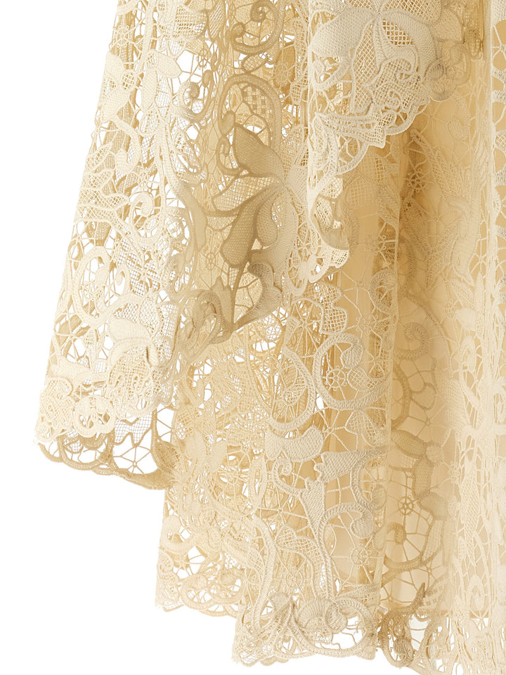 Zimmermann Memento Bird Lace Mini Dresses - Beige | a2fec32787df778a34a239766429ba3808994a8c