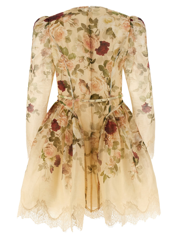 Zimmermann Hypnotic Lace Trim Mini Dresses - Pink | b4e703c8cb1de4ee3e8473ce3d0debeddd014852