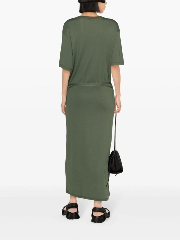 Long T-shirt dress with belt