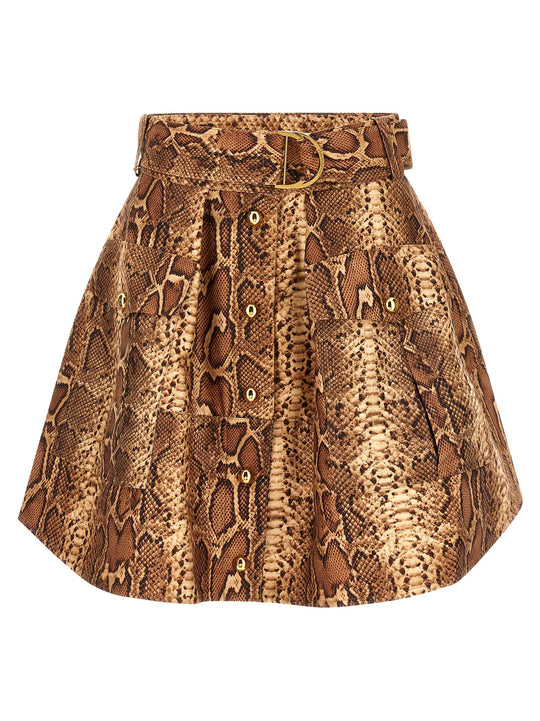 Hypnotic Utility Mini Skirts Brown