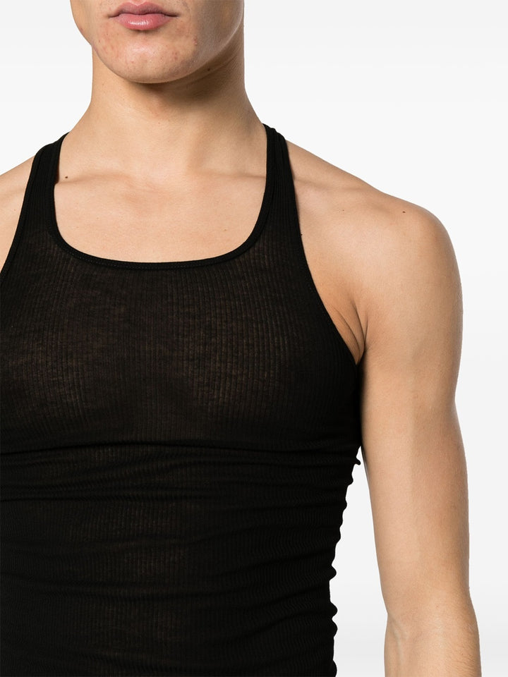 Tank top with frayed hem