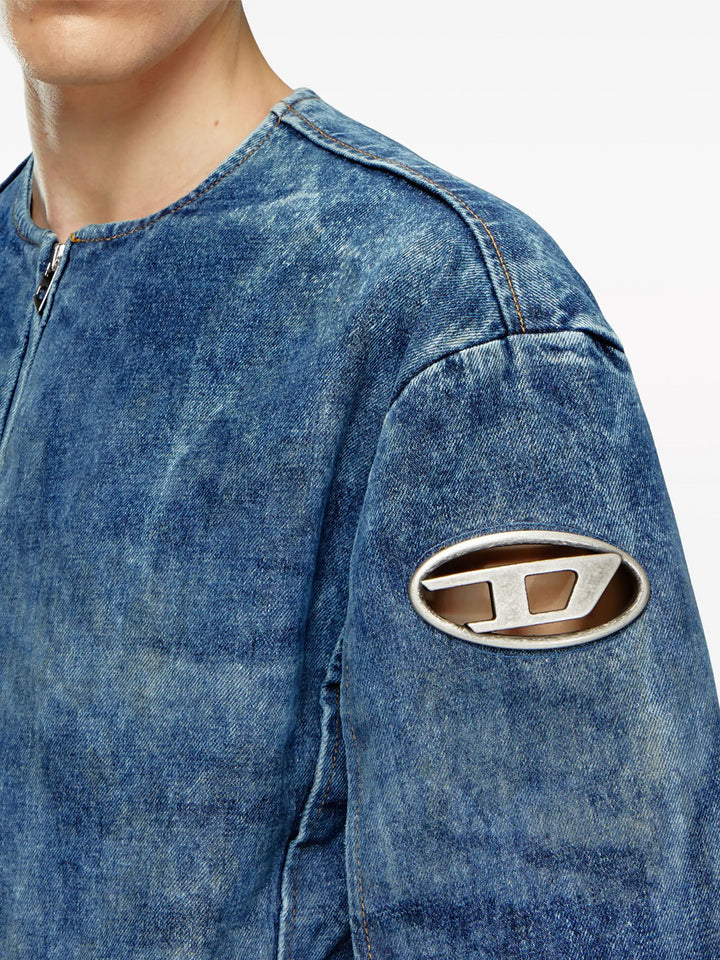 D-Calur-Fse denim jacket with logo plaque