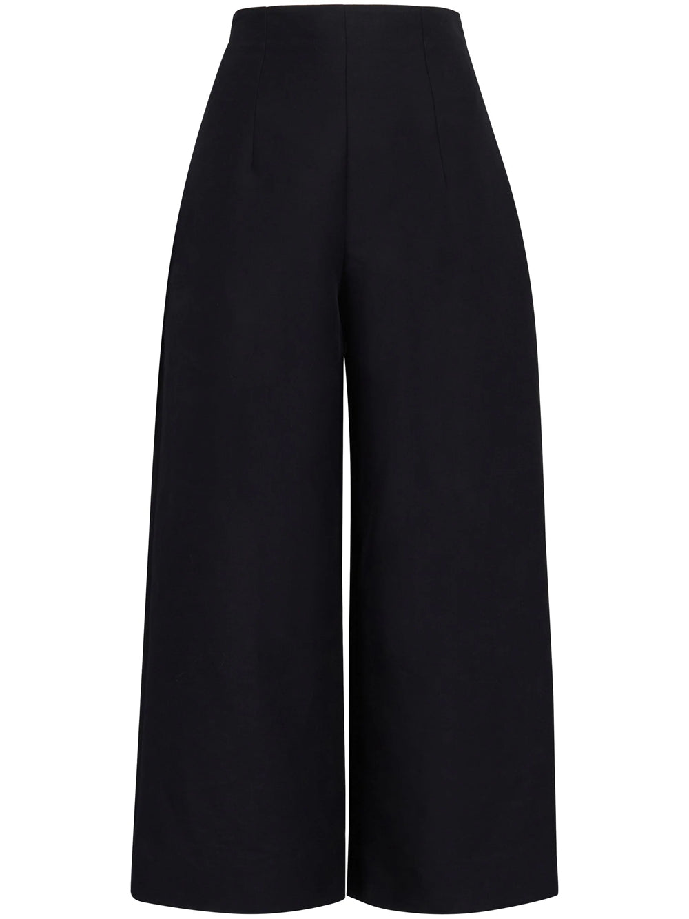 Cropped high-waisted trousers