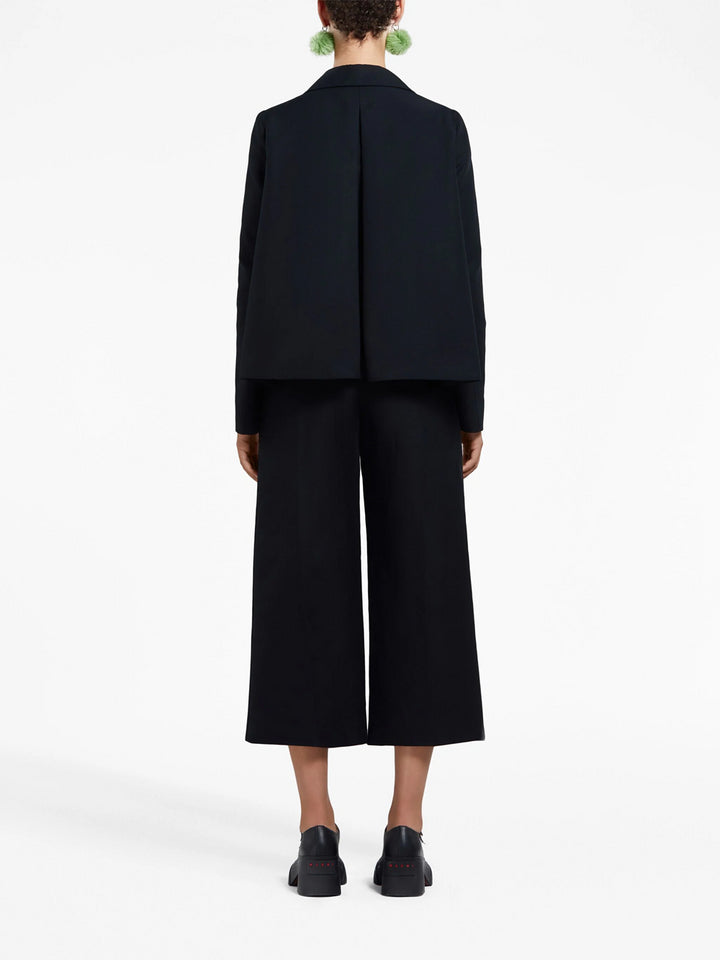 Cropped high-waisted trousers