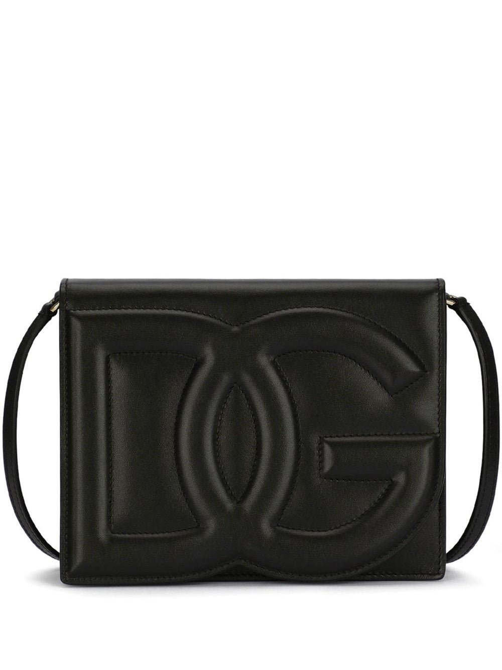 Shoulder bag with embossed logo