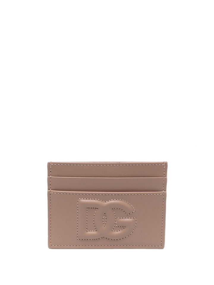 Card holder with embossed DG logo