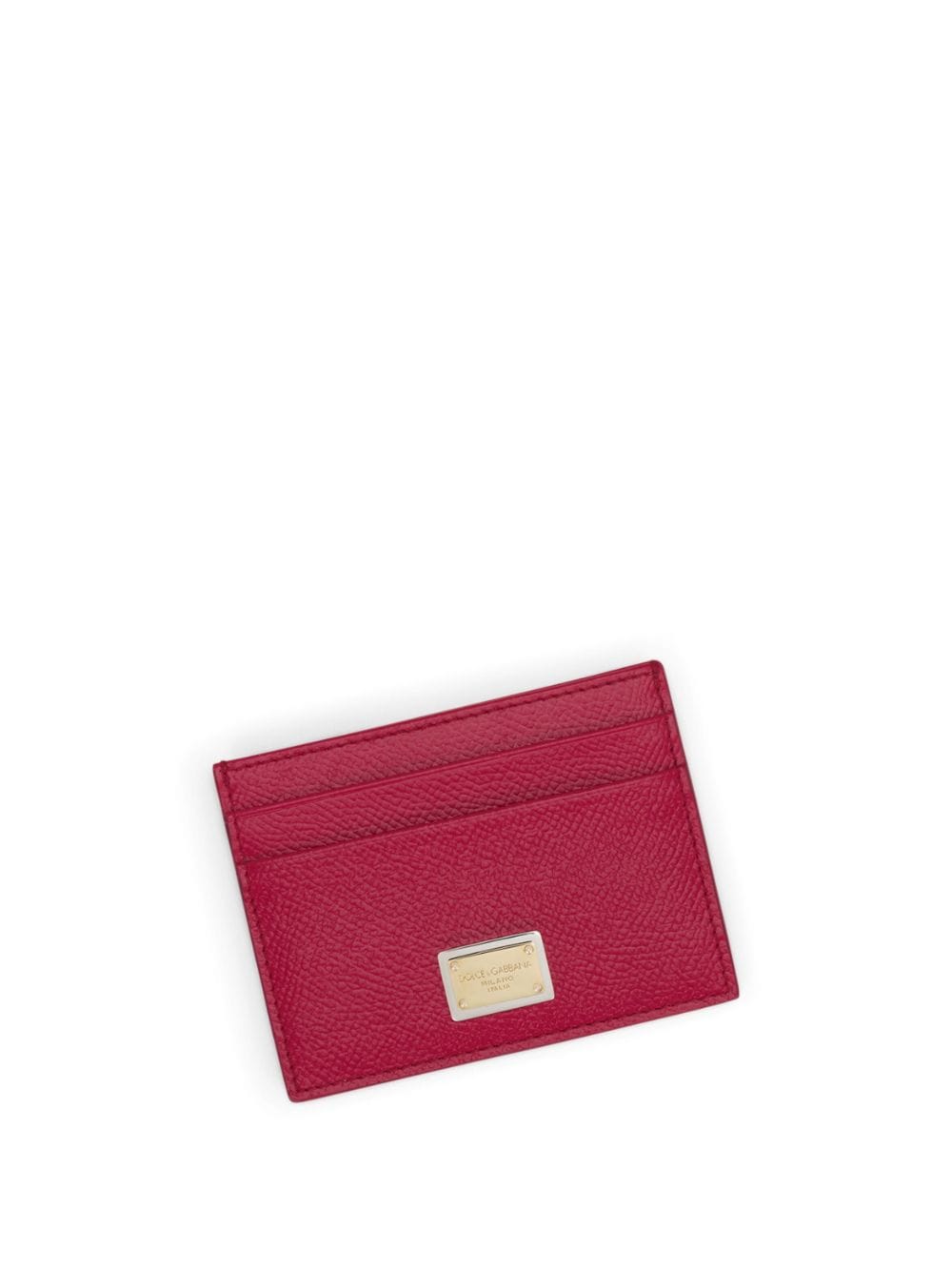 Dauphine card holder with logo plaque