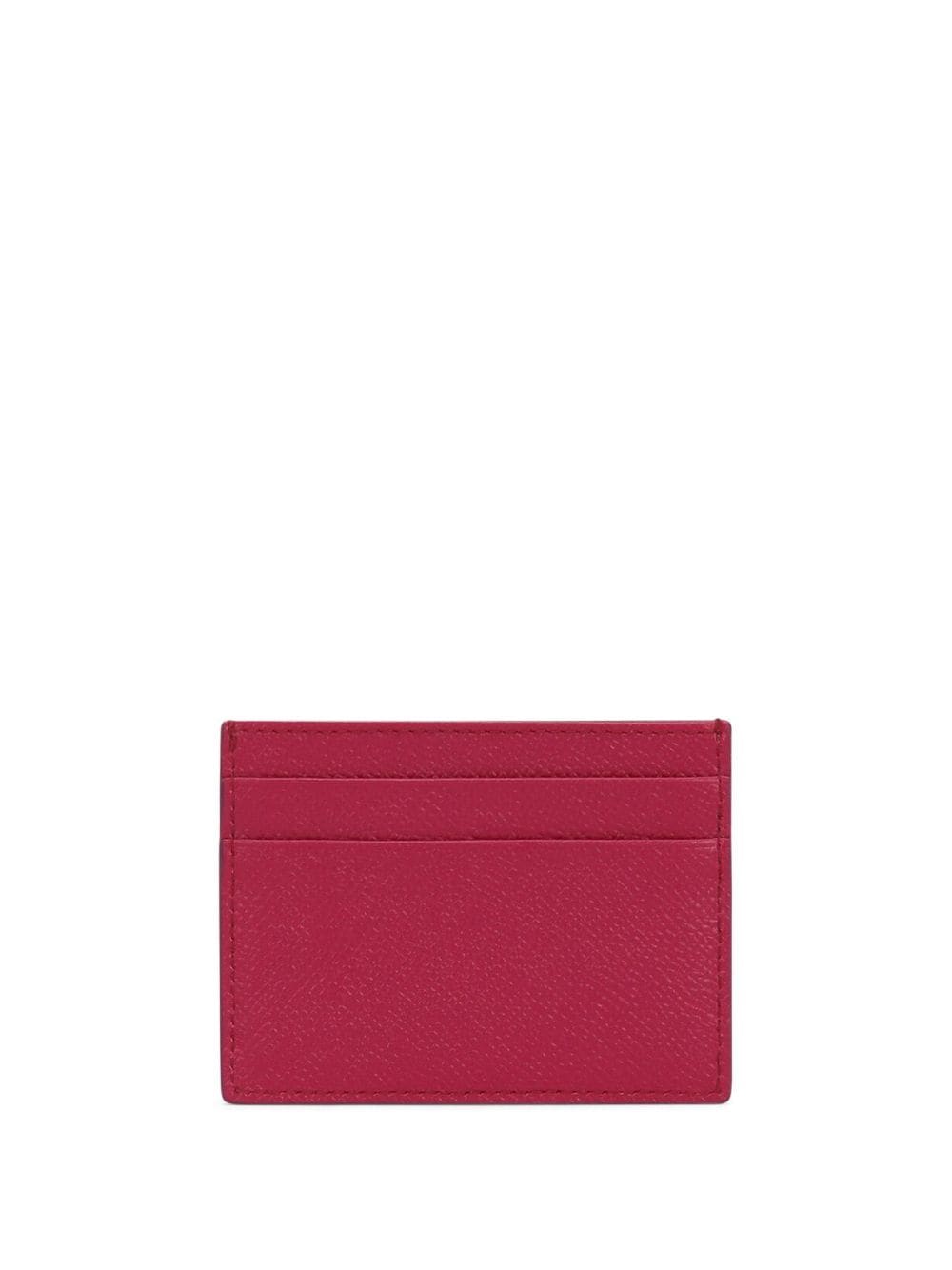 Dauphine card holder with logo plaque