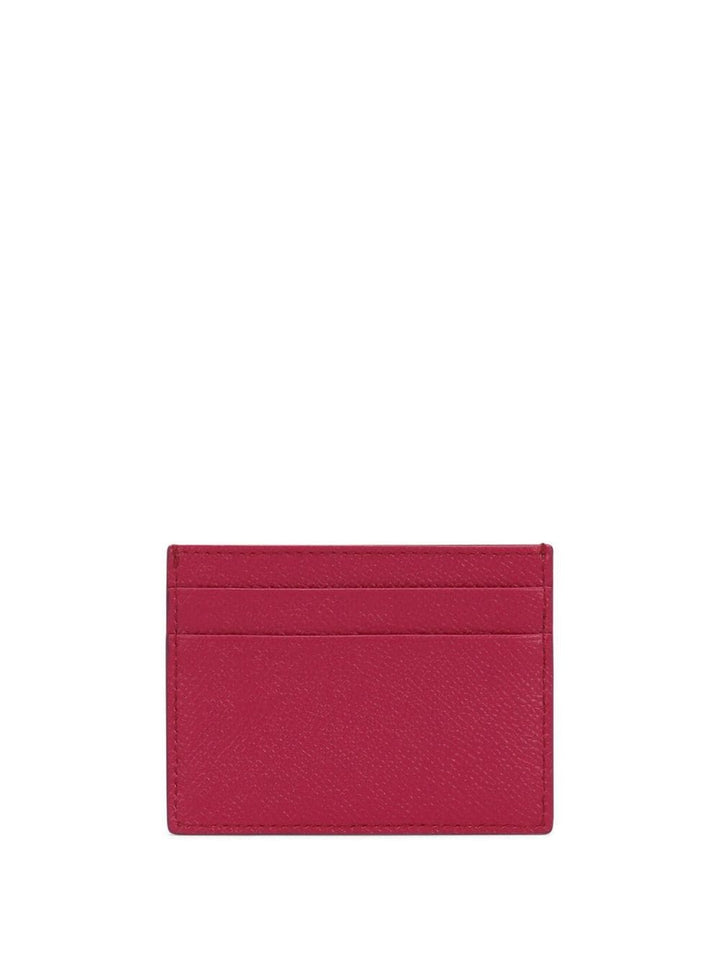 Dauphine card holder with logo plaque