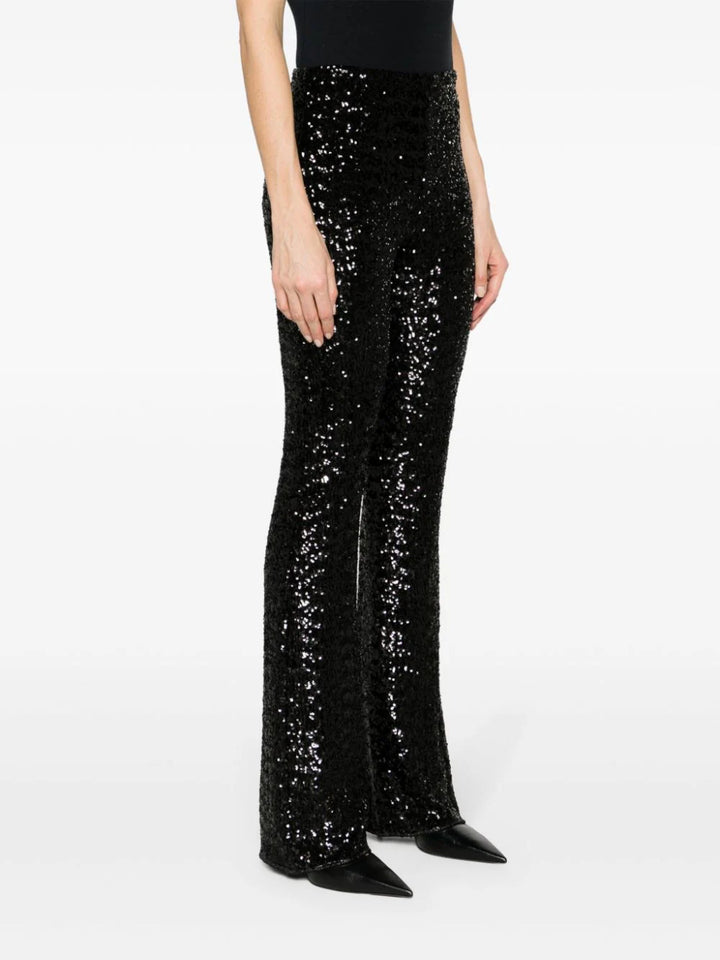 wide-leg trousers embellished with sequins