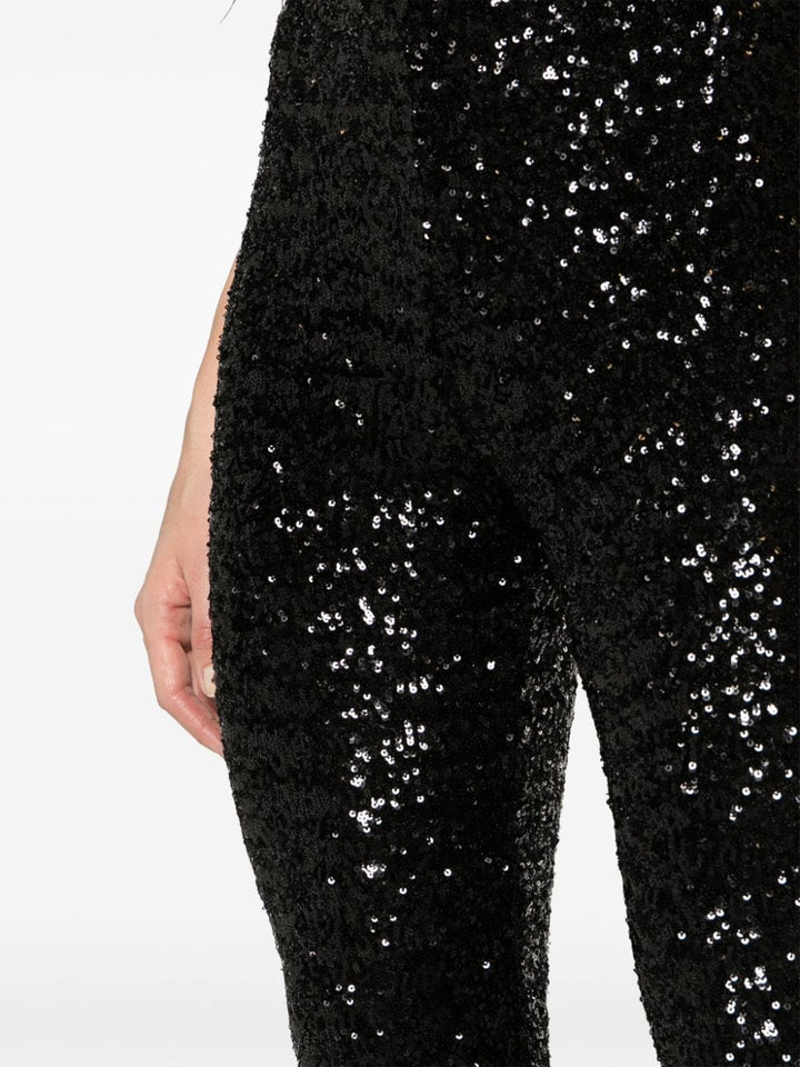 wide-leg trousers embellished with sequins