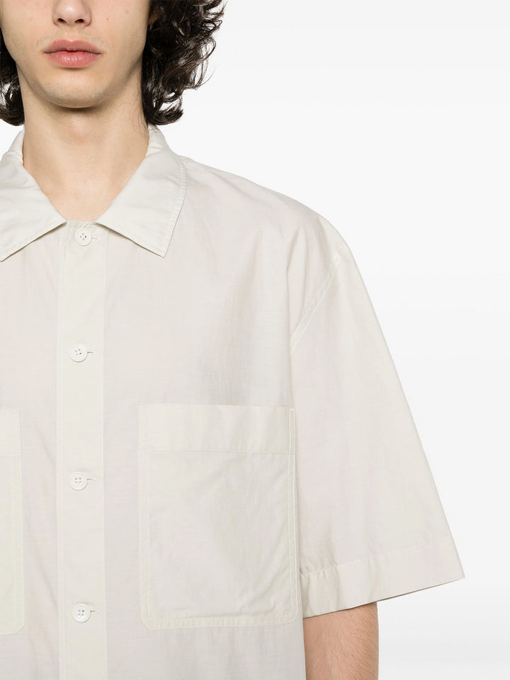 Shirt with wide collar