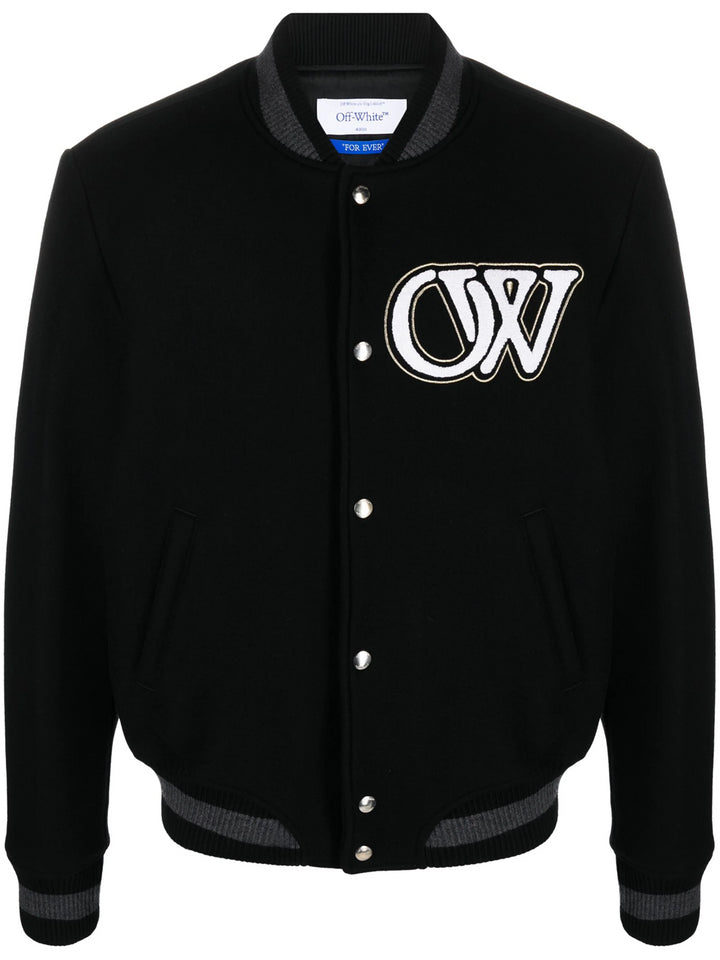 Bomber jacket with logo