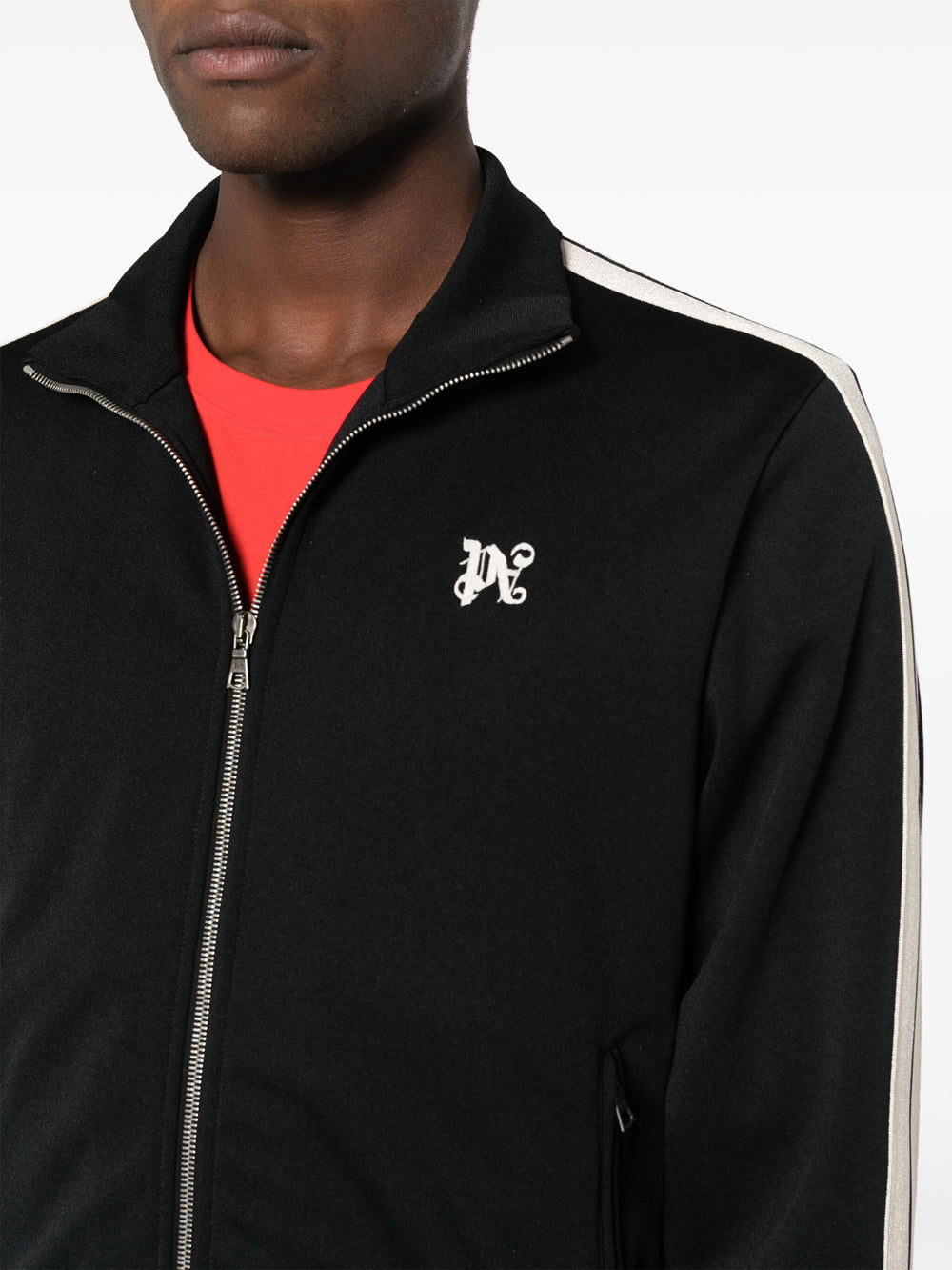 Track jacket with monogram