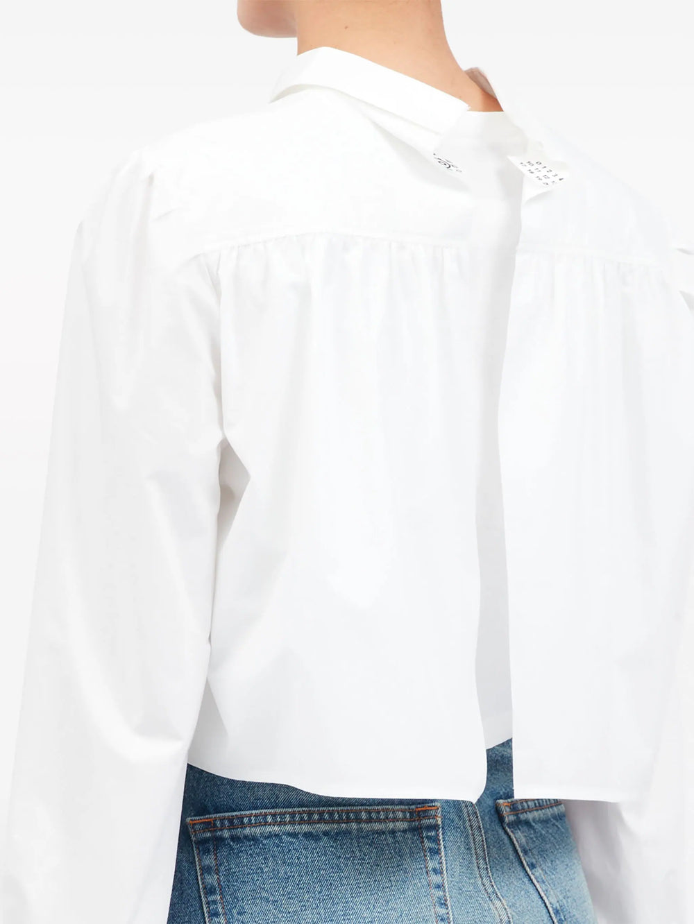 Double layer crop shirt