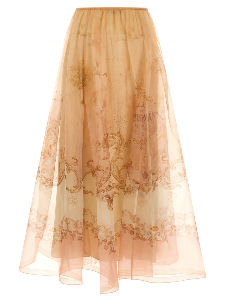 Zimmermann Hypnotic Organza Maxi Skirts - Beige | d13c5e83b7028ffaef105e3f77cf52a509f14bef