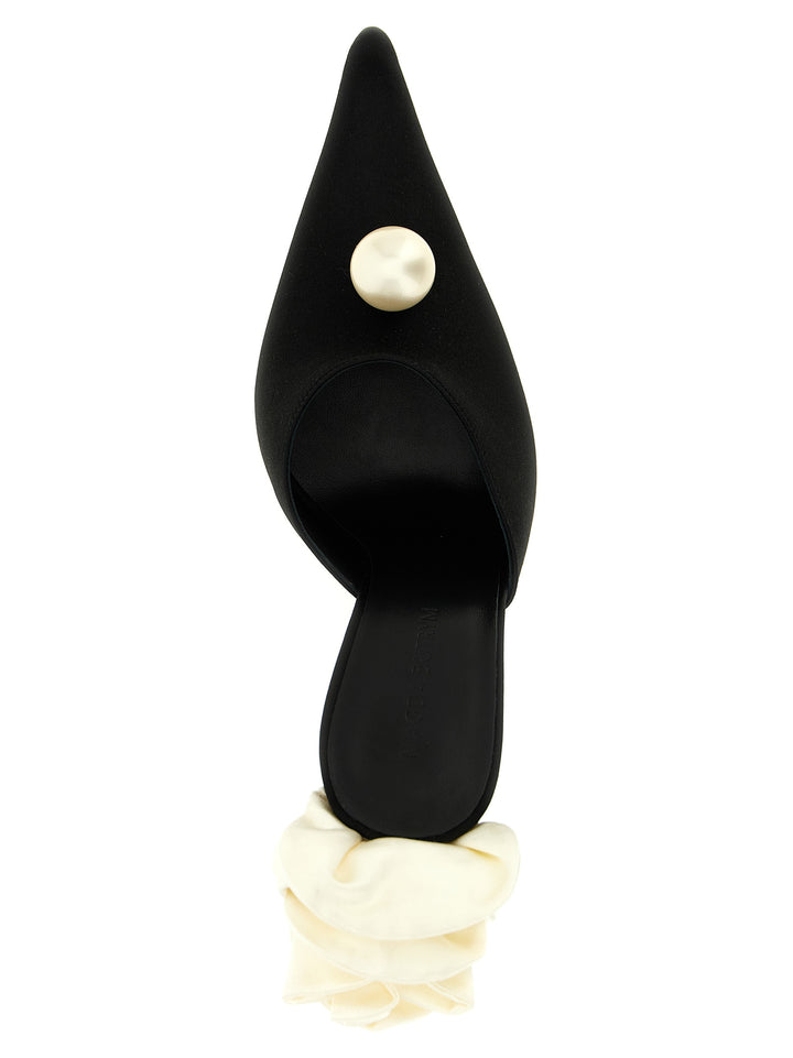 Magda Butrym Satin Mules Pumps - Black | ecb3591ed704af8b907ea2019c826973cc35d483