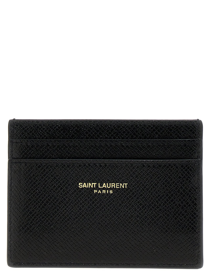 Calfskin Card Holder Wallets Black
