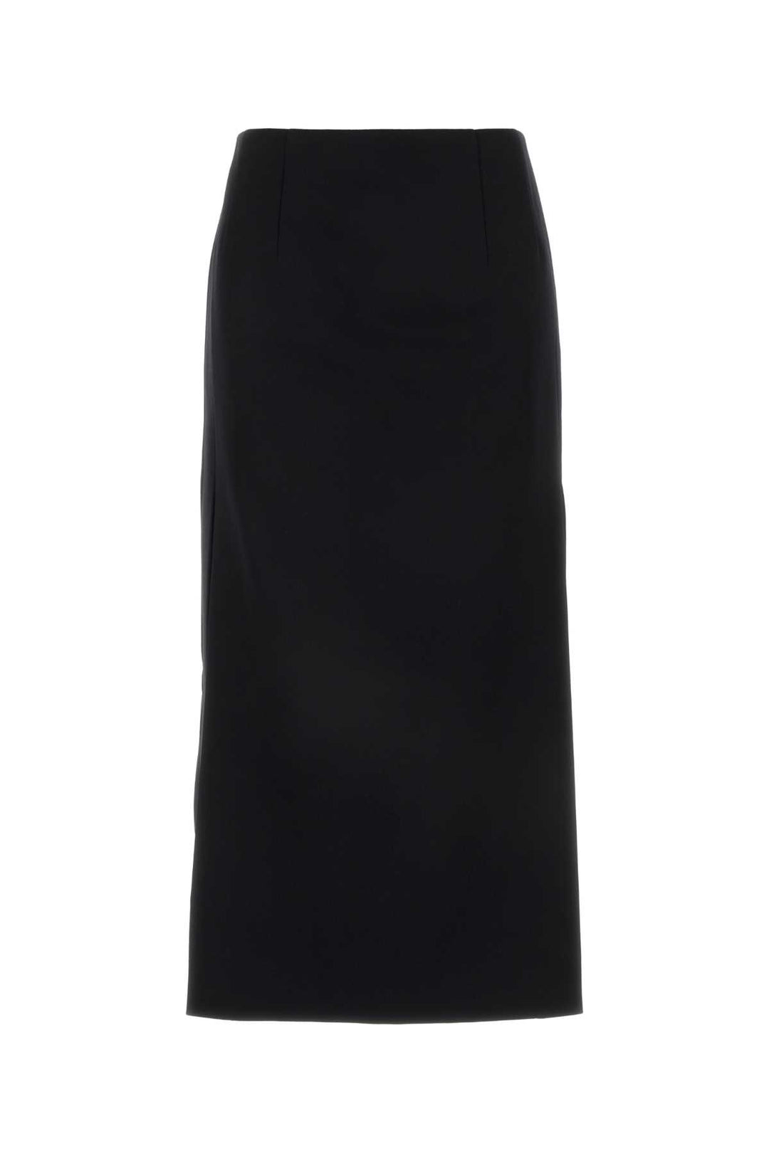 Grisaille Wool Midi Skirt Skirts Black