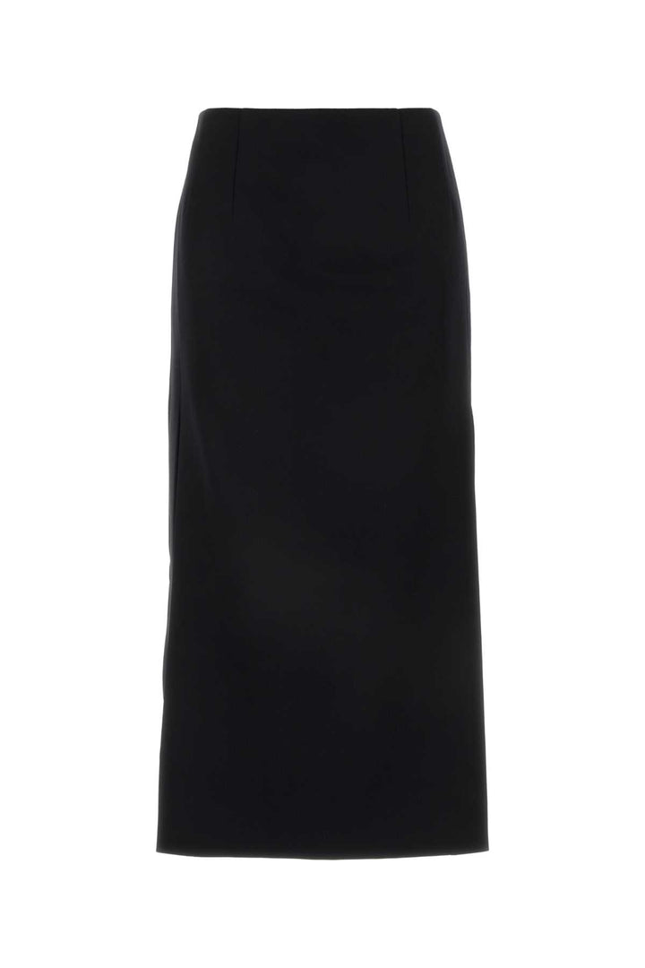 Grisaille Wool Midi Skirt Skirts Black