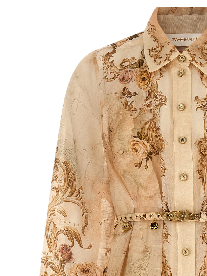 Zimmermann Memento Buttoned Midi Dresses - Beige | 8cf843790dfb1047bddad8b28faf152f9f39143b