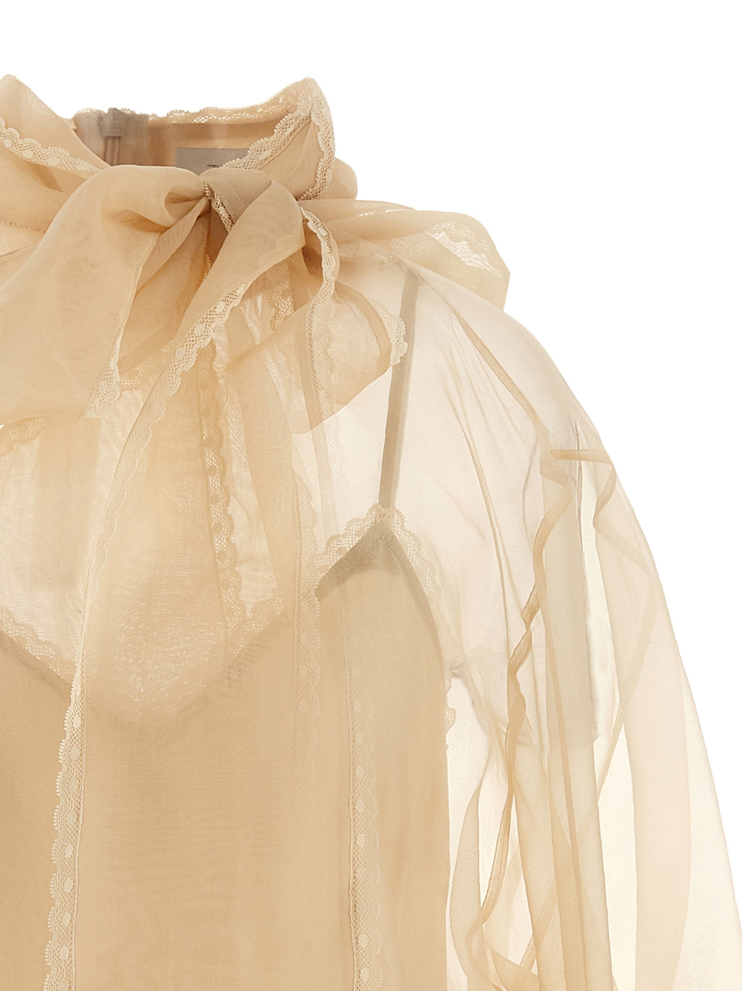 Zimmermann Memento Organza Shirt and Blouse - Beige | 2290afb08f3c3ba069ba1ebc6237163ed2af82d3