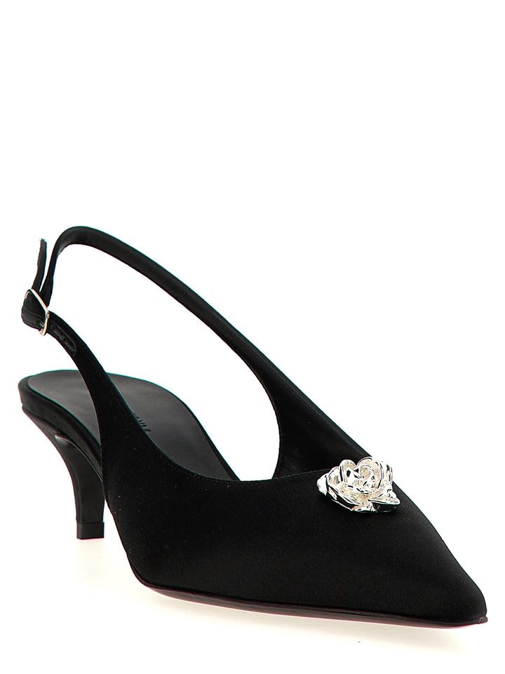 Magda Butrym Rosetta Slingback Pumps - Black | 6eeece433aa9978b02f5b4f67ce45364bea6a3de