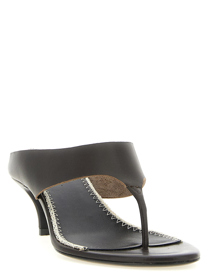 Magda Butrym Leather Sandals - Brown | 589befb29389a654c317d5b9f48d38149487035e