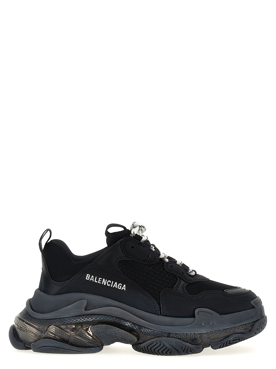 Triple S Clear Sole Sneakers Black