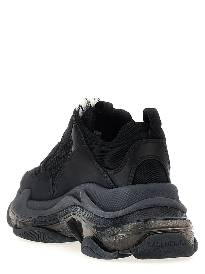 Triple S Clear Sole Sneakers Black