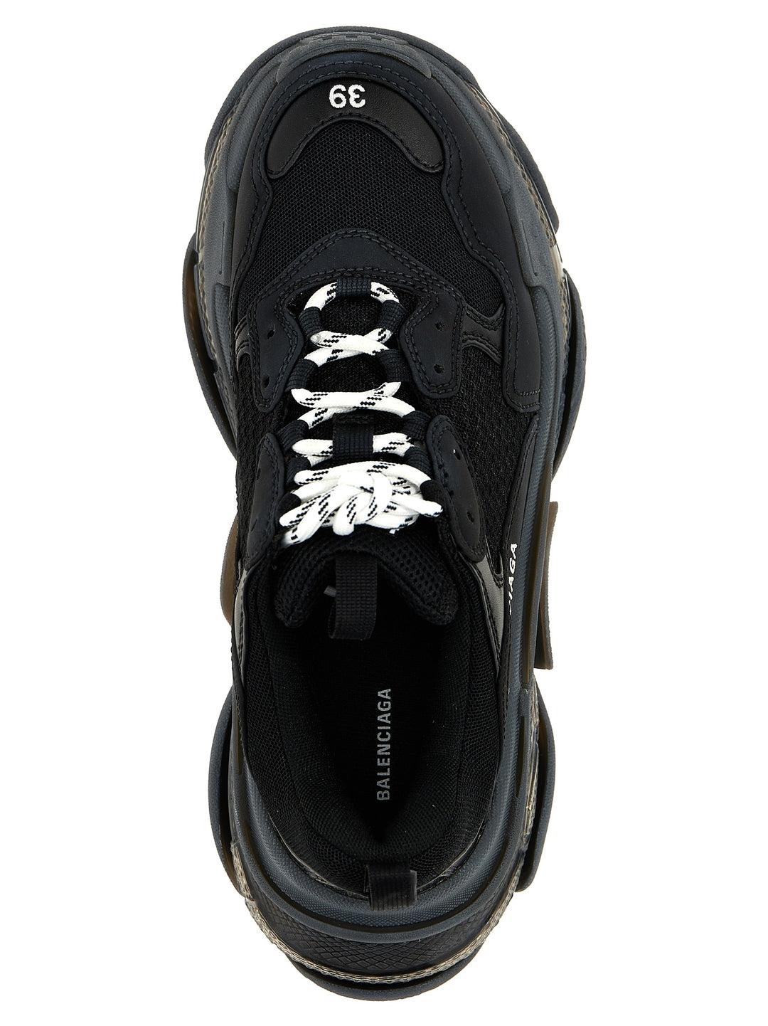 Triple S Clear Sole Sneakers Black