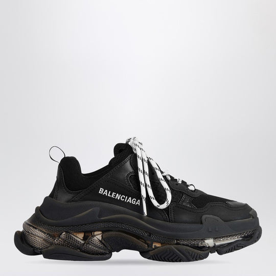 Triple S Sneakers With Clear Sole Black