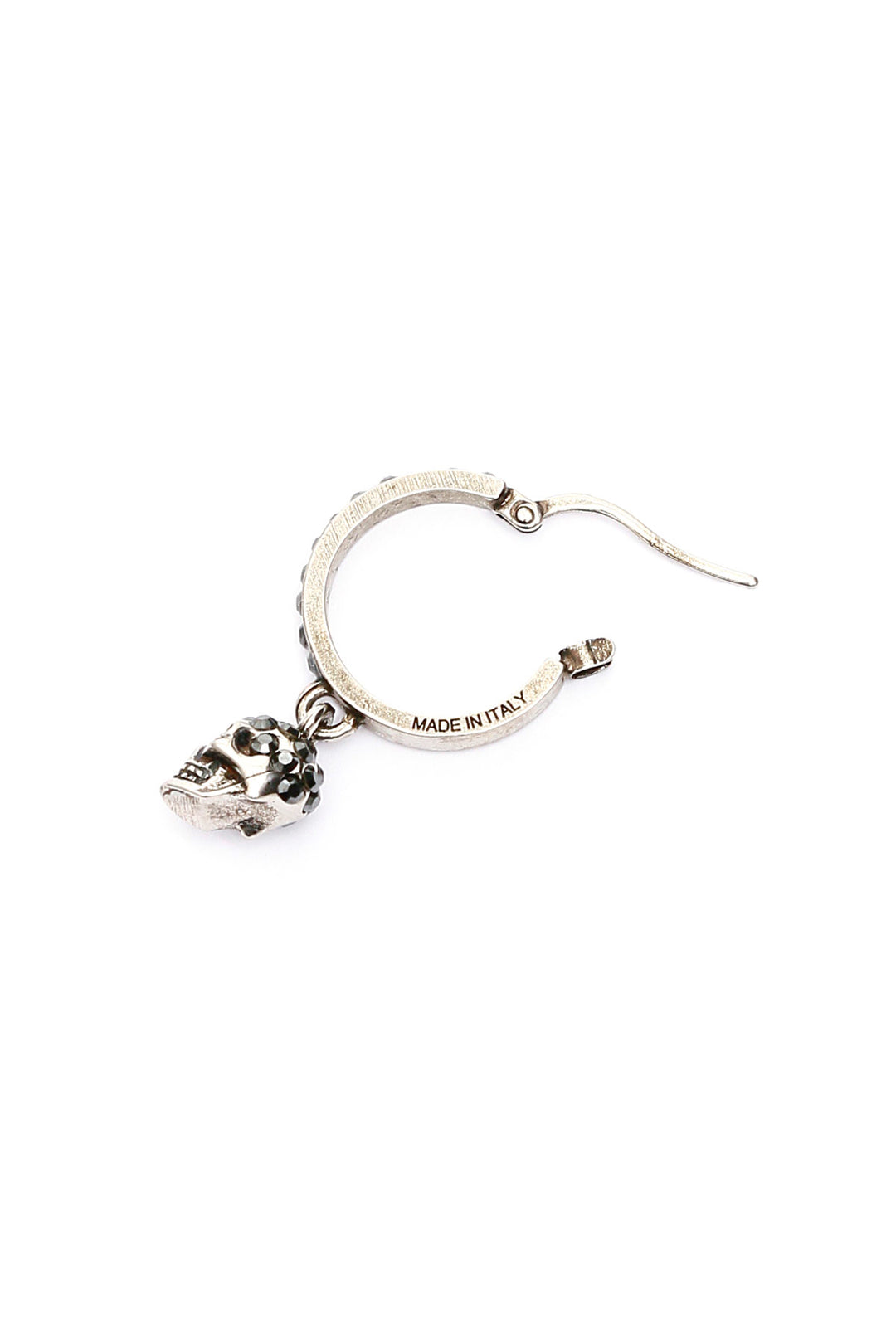 Hoop Earrings With Skull Pendant