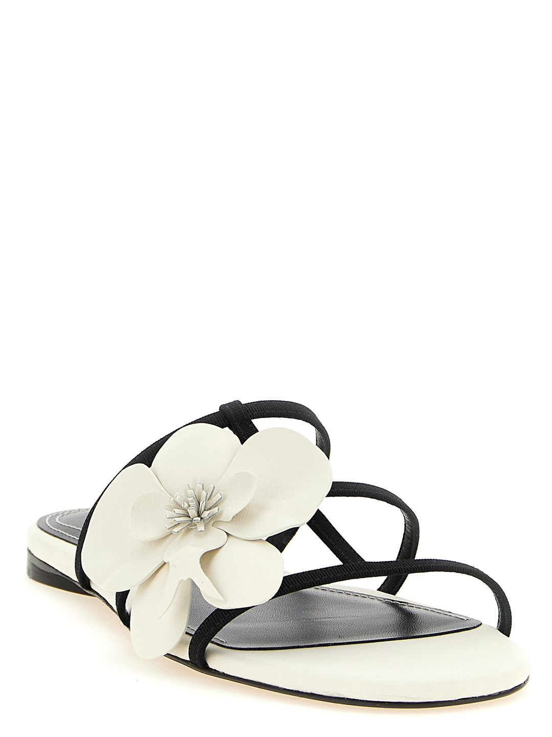 Zimmermann Orchid Sandals - White/Black | d44245c923e451fe27cebfa77d8b7214549cf04a