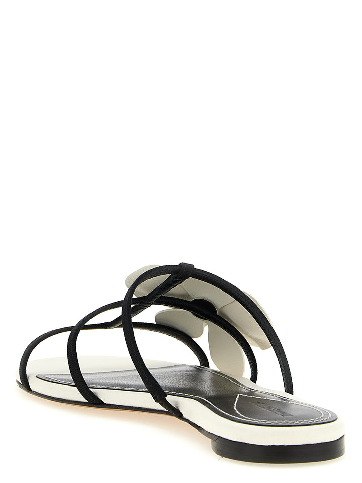 Zimmermann Orchid Sandals - White/Black | 43dc25f7aa2b4abc5ab614d265be21e824003019