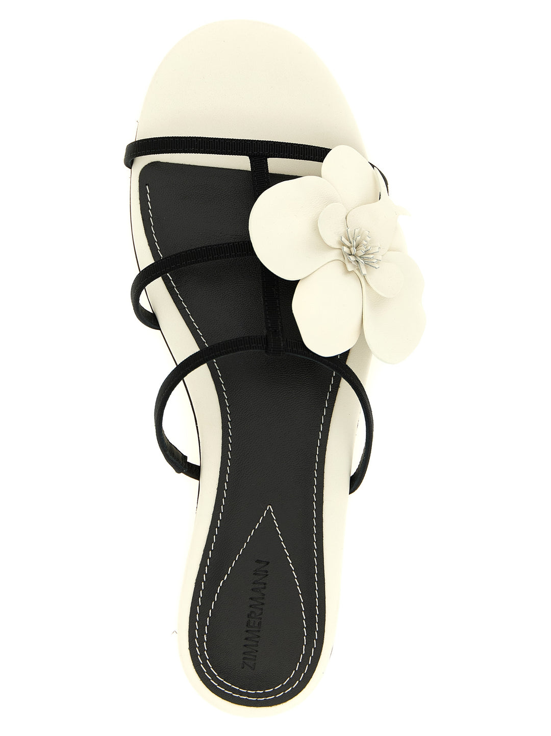 Zimmermann Orchid Sandals - White/Black | 846c23e07b4dee0ca79f81654e6c48e69ef510d5