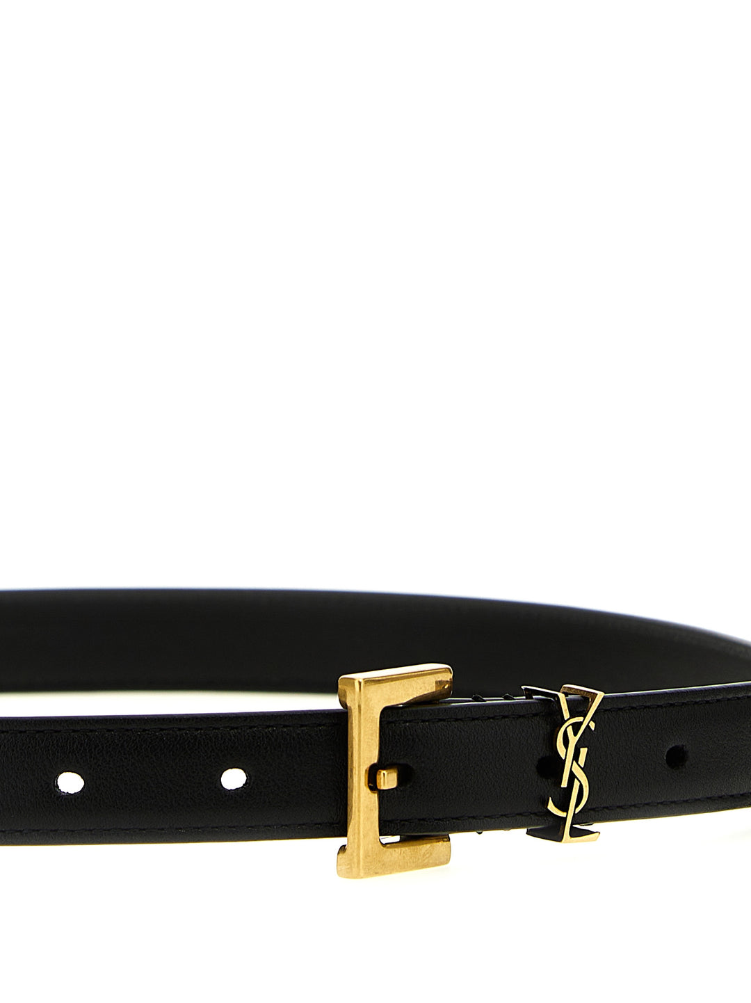 Saint Laurent Cassandre Belts - Black | a2eb40523a63e3e339e8f7aeb0d463e2f37f58a8