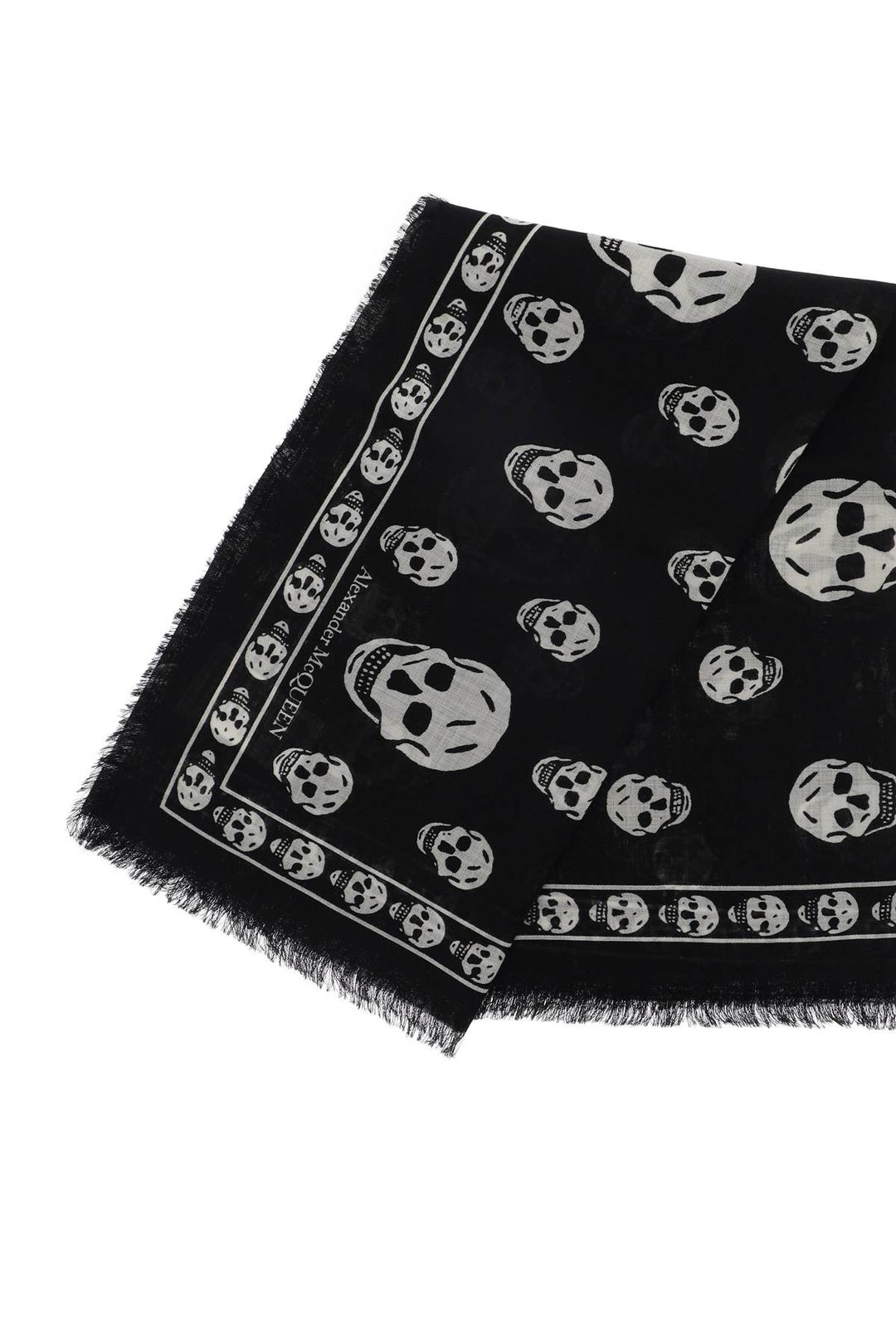 Light Wool Skull Scarf