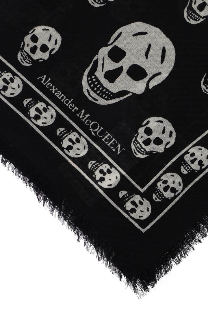 Light Wool Skull Scarf