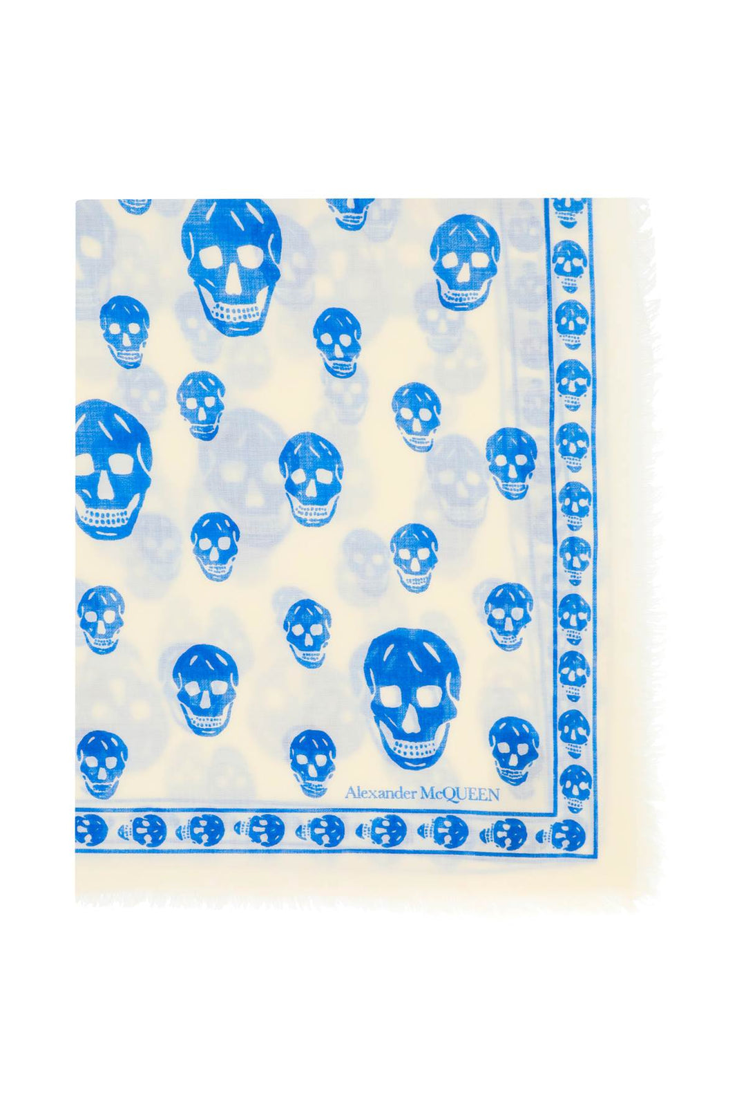 Skull Scarf In Light Wool