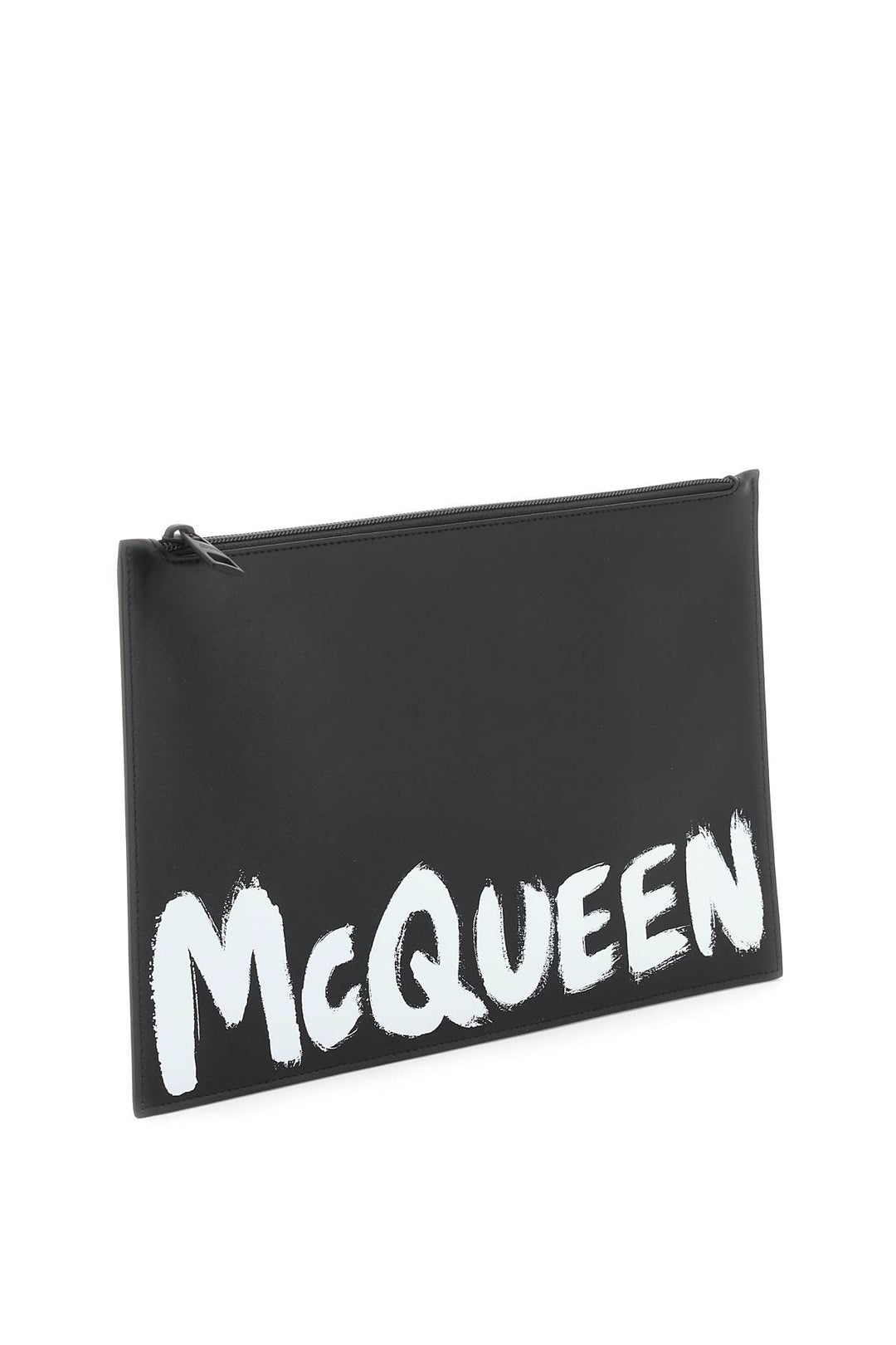 'Mcqueen Graffiti' Leather Flat Pouch