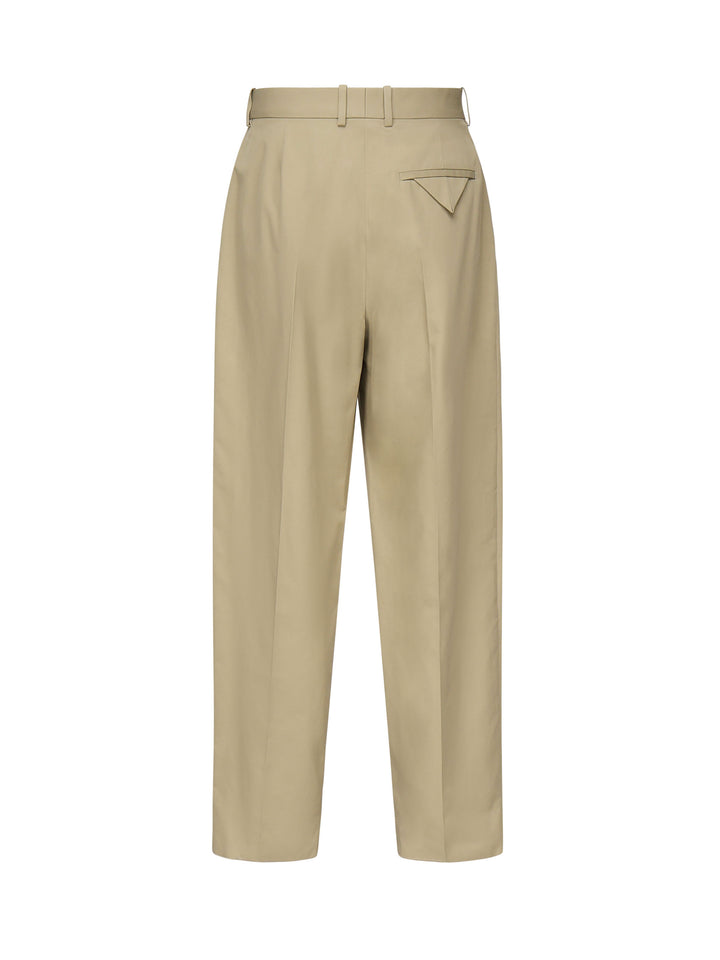 Lightweight Cotton Twill Trousers Beige