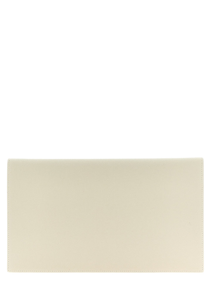 Saint Laurent Uptown Clutch - White | af062f450b2bab9d2a8cd58139e7c4b1eac6900c