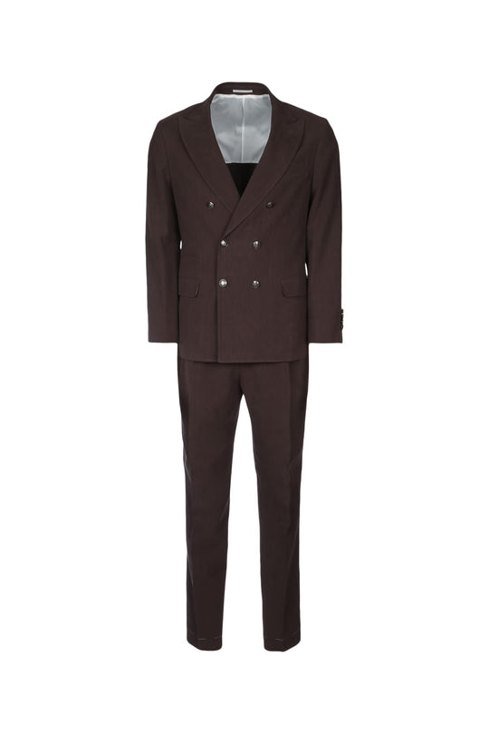 Leisure Fit Suit Dresses Brown