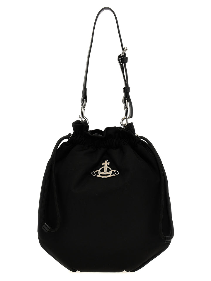 Drawstring Pouch Hand Bags Black