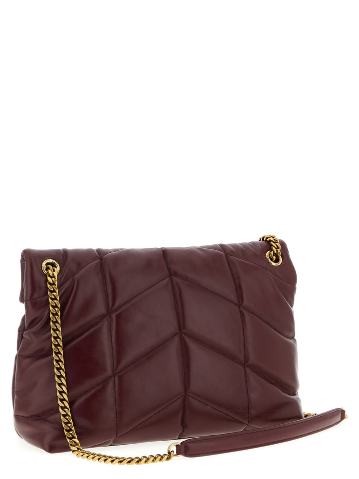 Saint Laurent Puffer Shoulder Bags - Bordeaux | 0b8943697e1e93b2fa56ff0e7b9e29c1a60ee50f