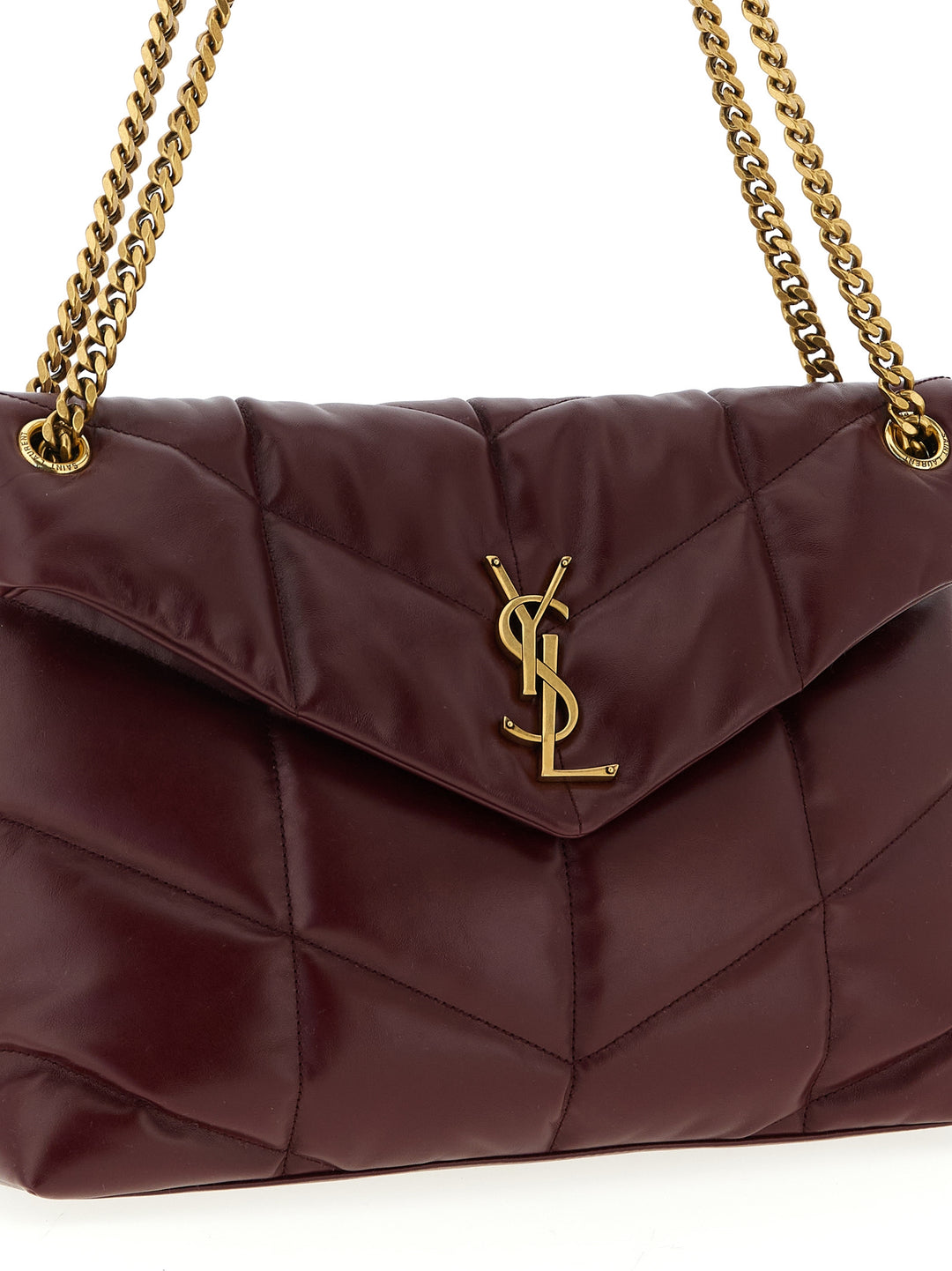 Saint Laurent Puffer Shoulder Bags - Bordeaux | cf35e5d2c45739022bc939de54d9213fa963e261