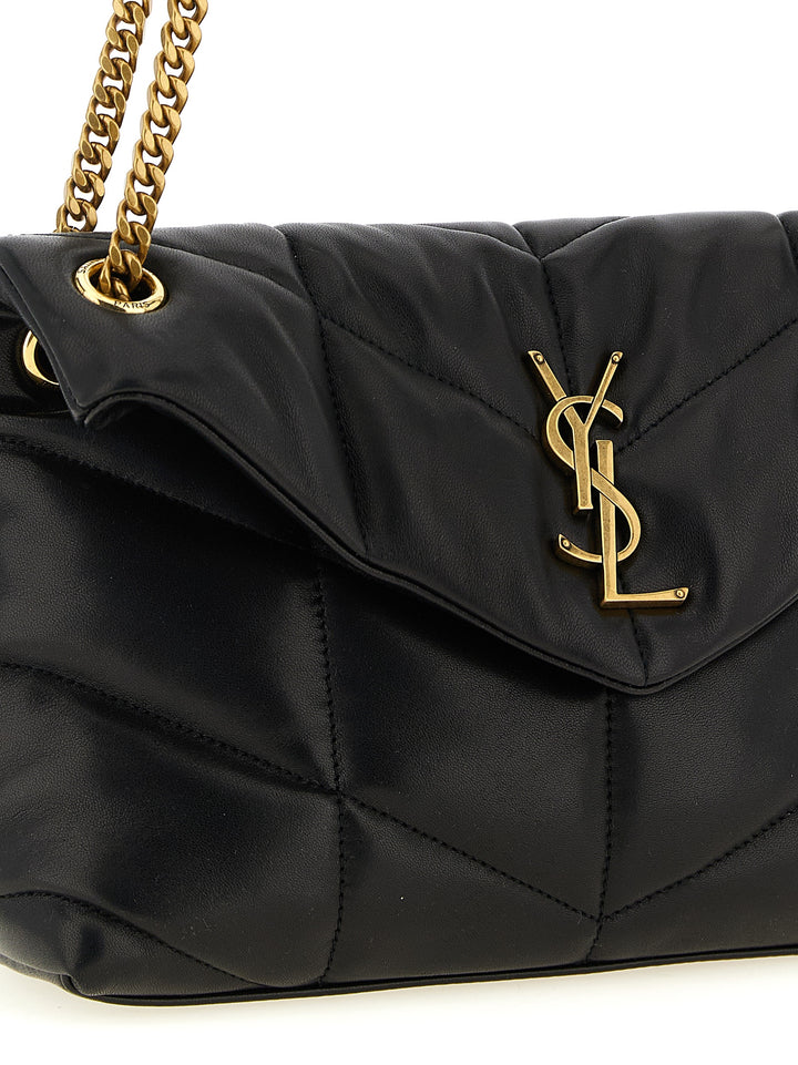 Saint Laurent Puffer Shoulder Bags - Black | f5b449b93c1265ecf18f78fd01a38c99a2a5b614